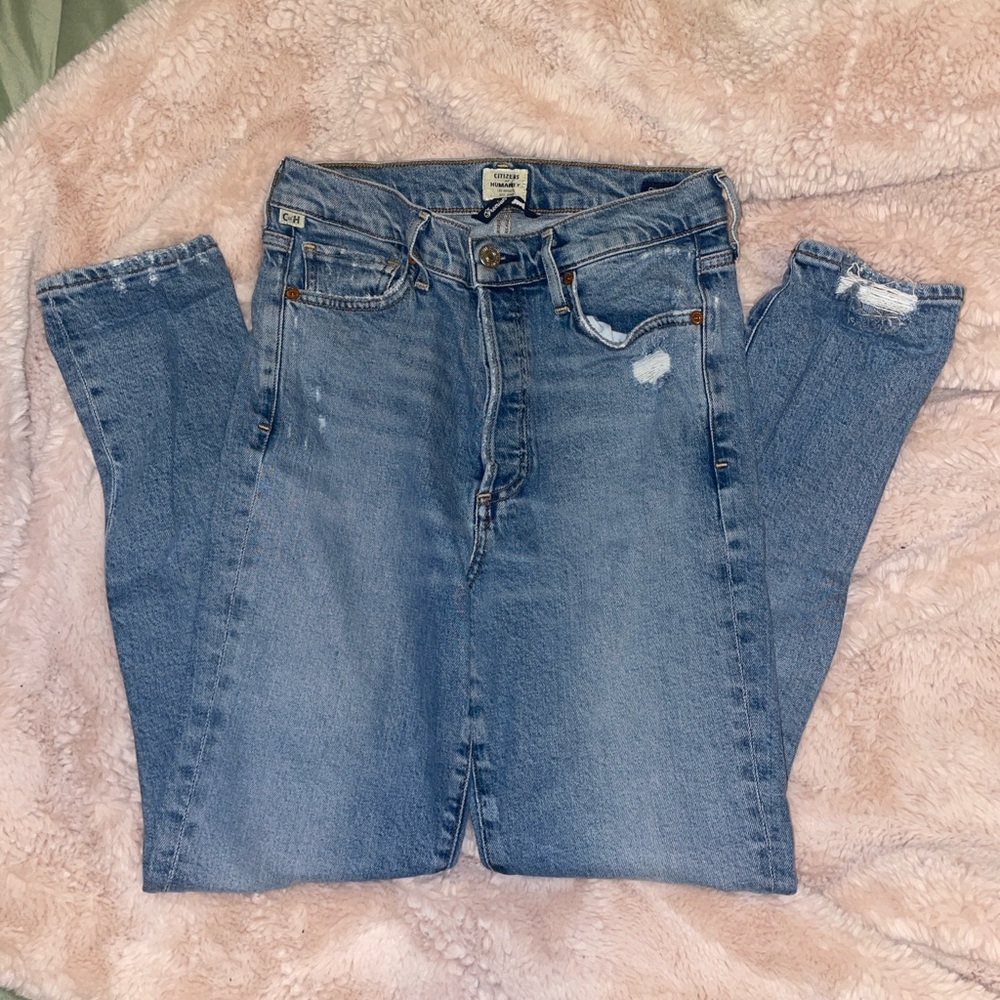 Aritzia Citizen of Humanity Olivia Chit Chat high rise slim ankle jeans 25